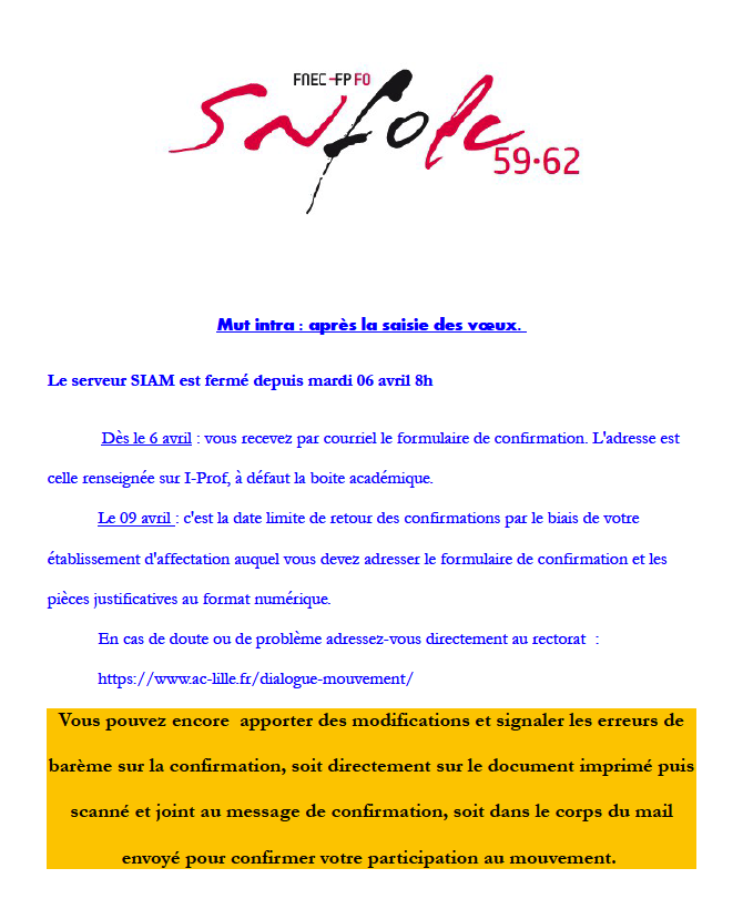 Mutations intra acad miques 2021 tout savoir snfolc lille